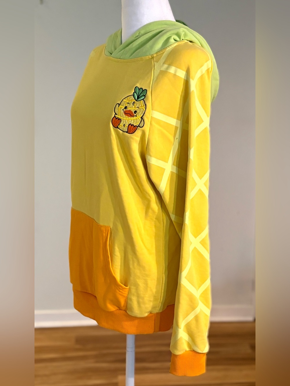 Moriah Elizabeth Georgie the Pineapple Duck Oversized Kawaii Hoodie, Size S - Picture 3 of 7